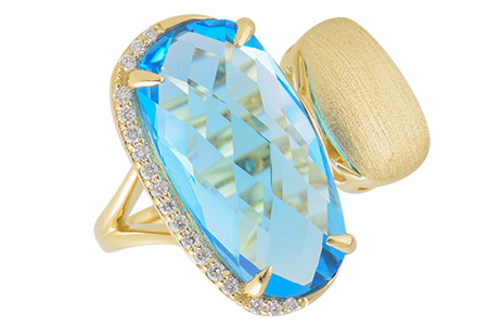 14K Yellow Gold Topaz Ring