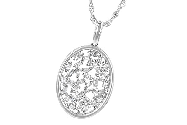 14K White Gold Diamond Necklace