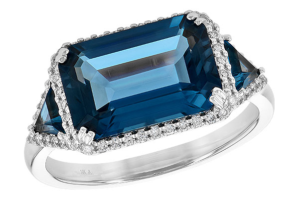 14K White Gold Topaz Ring