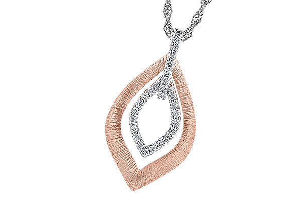 14K Rose Gold Diamond Necklace
