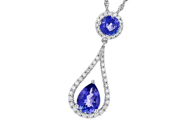 14K White Gold Tanzanite Necklace