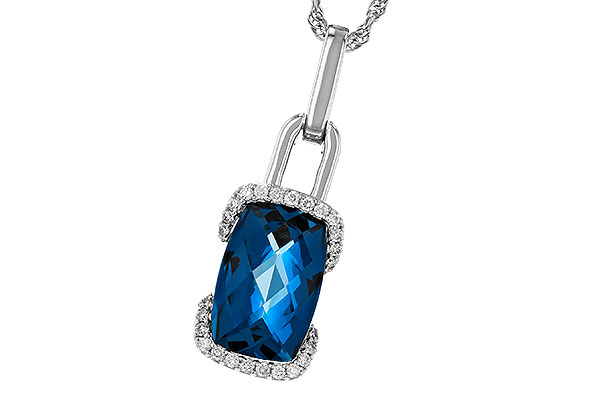 14K White Gold Topaz Necklace