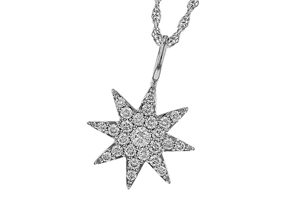14K White Gold Diamond Necklace
