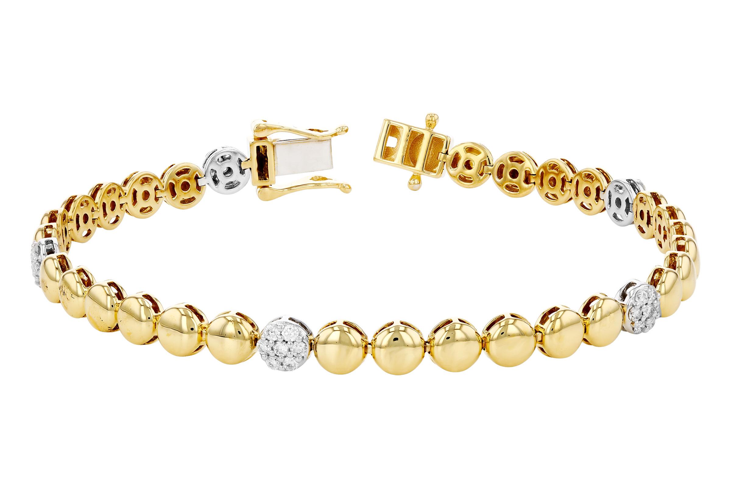 14K Two-Tone Diamond Bracelet