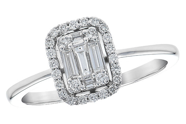 14K White Gold Diamond Ring