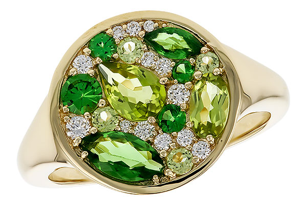 14K Yellow Gold Peridot Ring