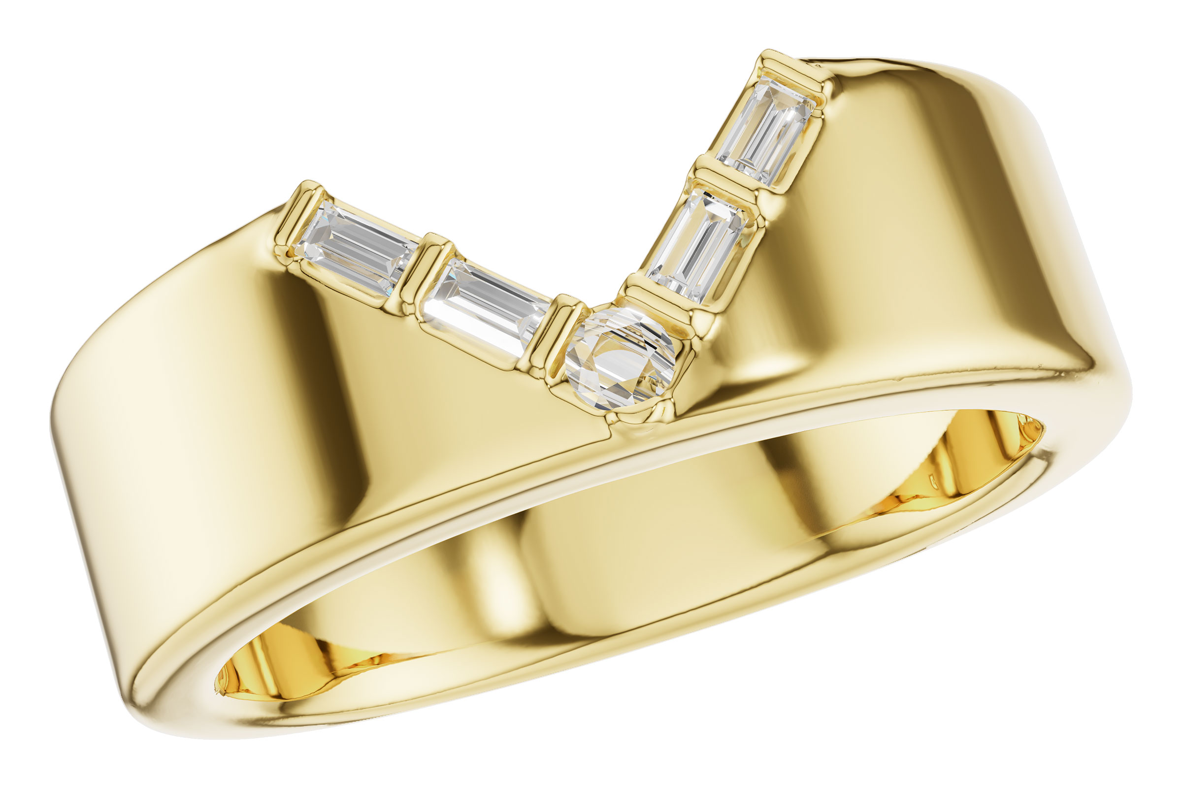14K Yellow Gold Diamond Anniversary Band