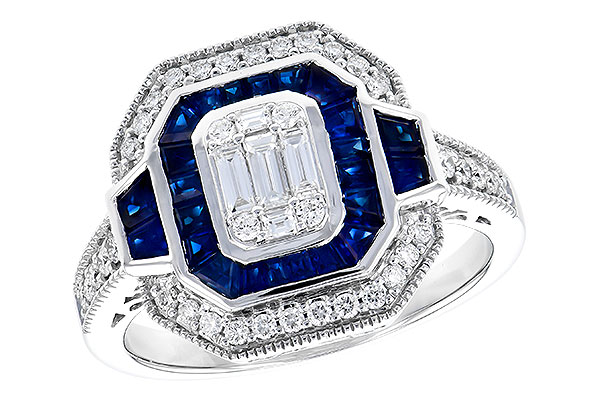 14K White Gold Sapphire Ring