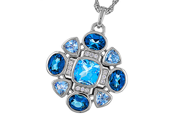 14K White Gold Topaz Necklace