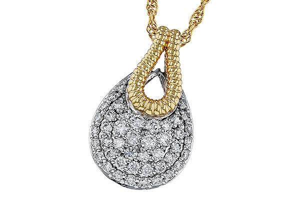 14K Two-Tone Diamond Necklace