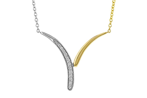 14K Two-Tone Diamond Necklace