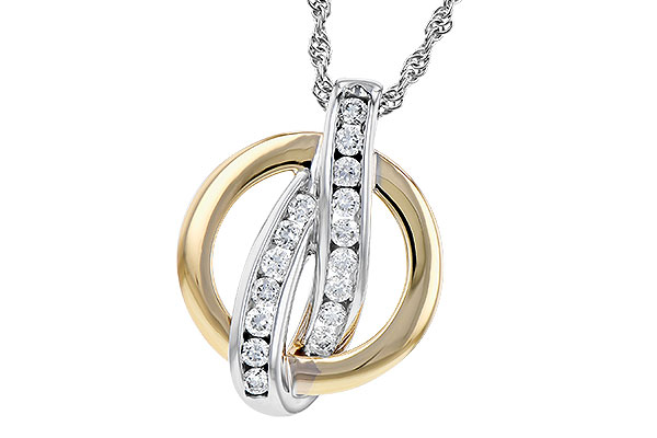 14K Two-Tone Diamond Necklace