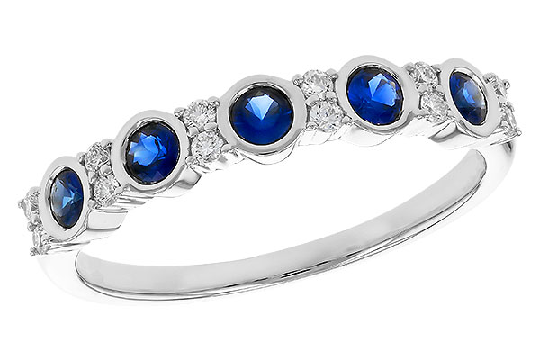 14K White Gold Sapphire Anniversary Band
