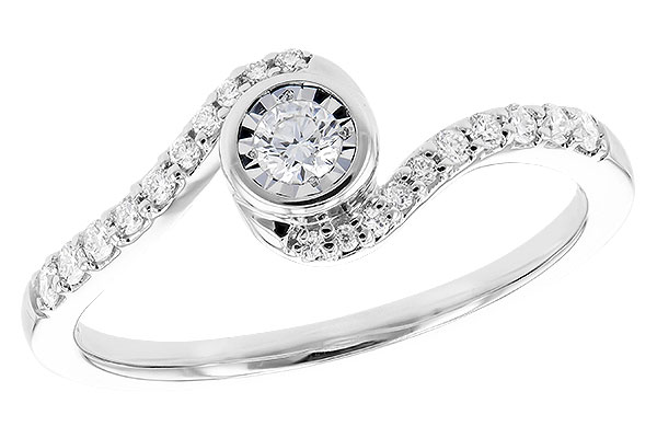 14K White Gold Diamond Ring