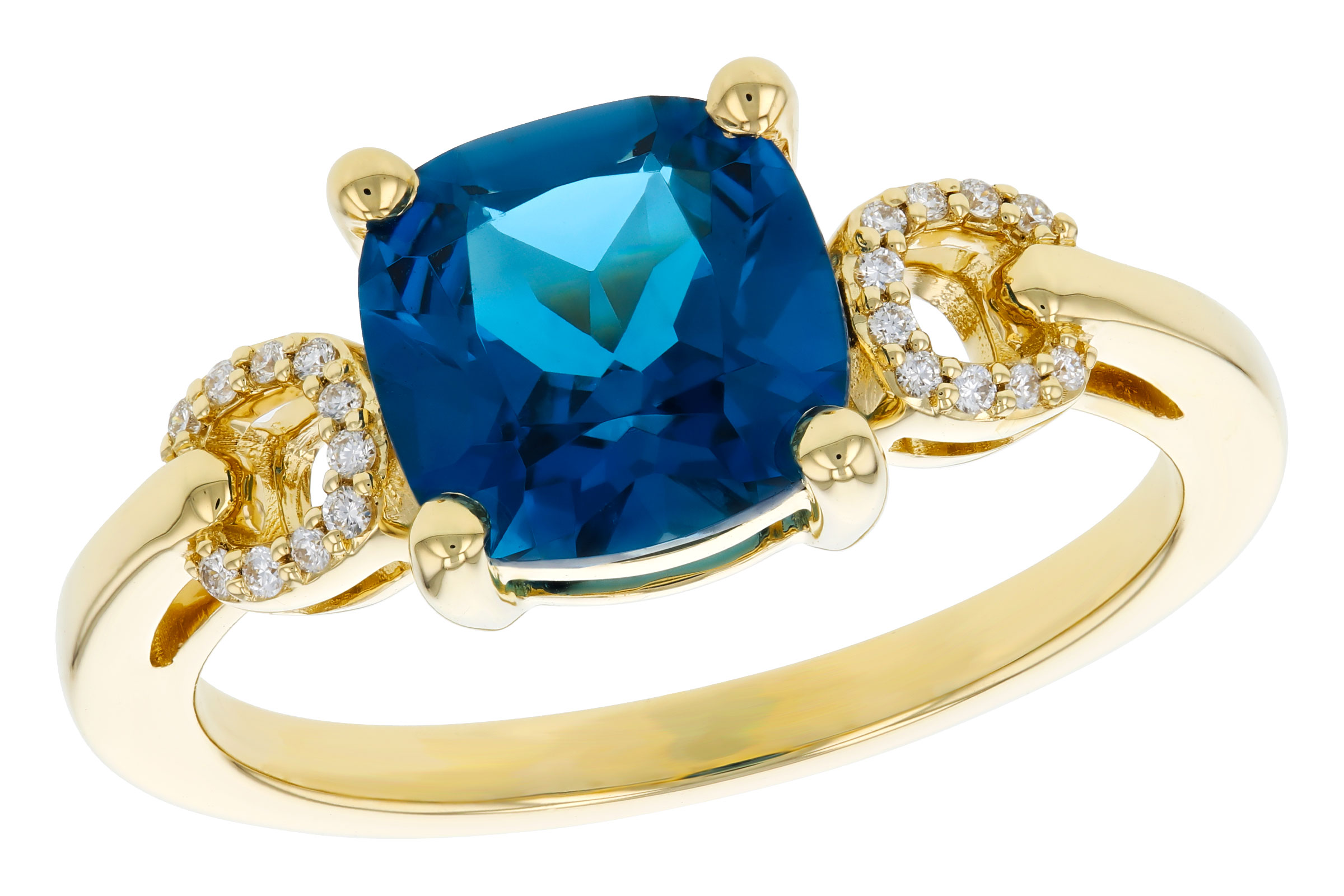 14K Yellow Gold Topaz Ring