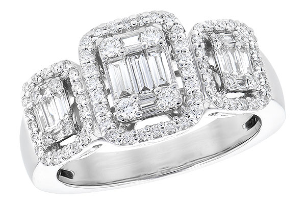14K White Gold Diamond Ring