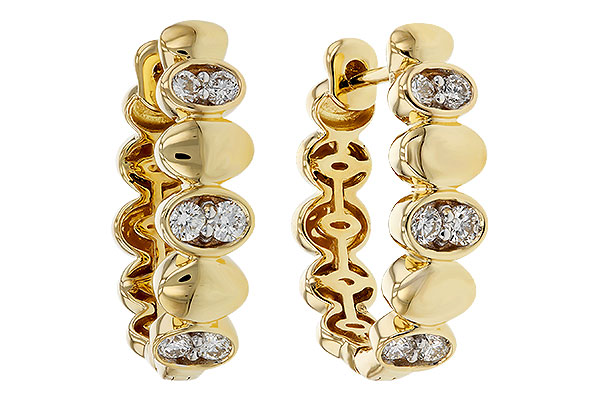14K Yellow Gold Diamond Earrings