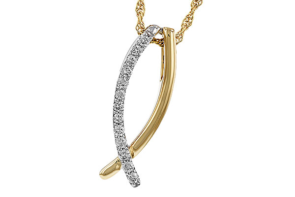 14K Two-Tone Diamond Necklace
