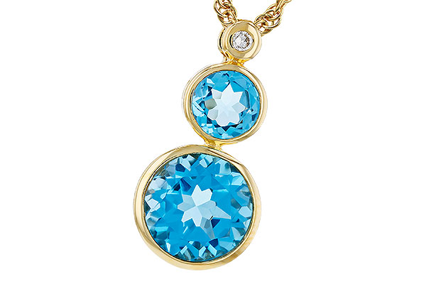 14K Yellow Gold Topaz Necklace
