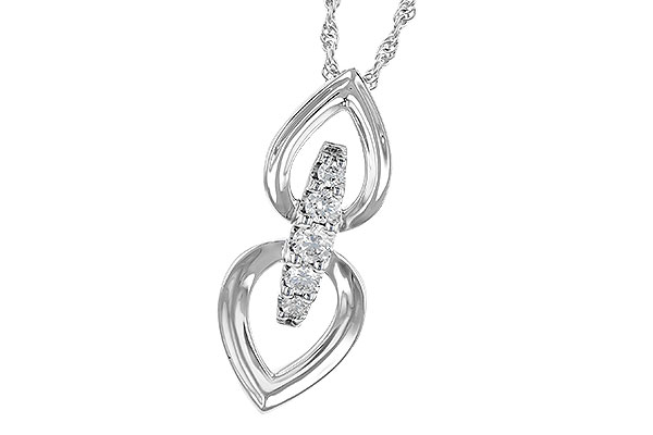 14K White Gold Diamond Necklace
