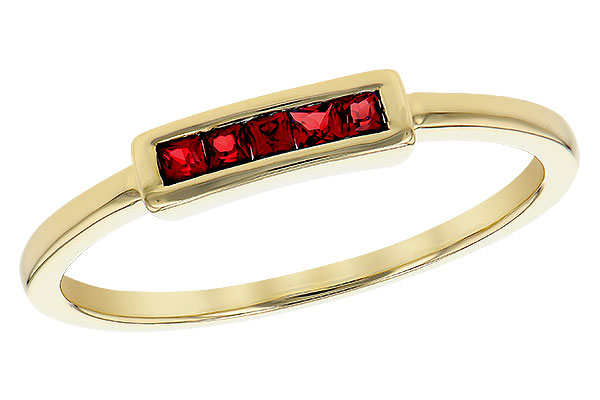14K Yellow Gold Ruby Ring