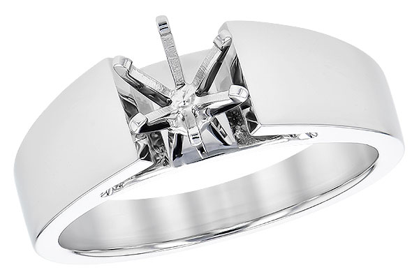 14K White Gold Semi-Mount Ring