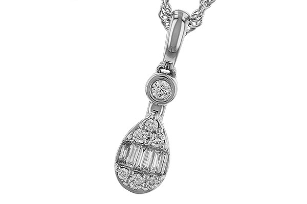 14K White Gold Diamond Necklace