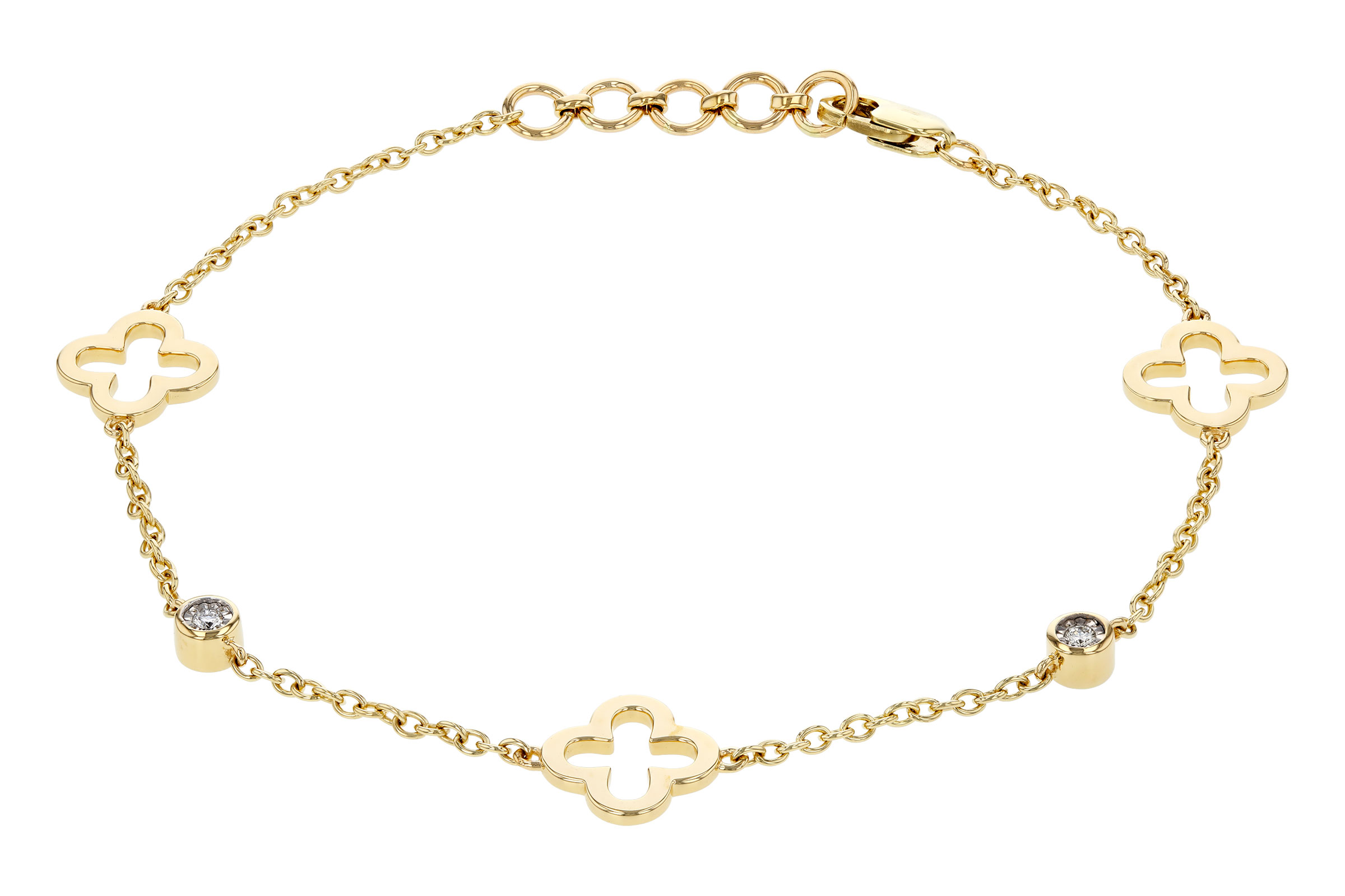 14K Yellow Gold Diamond Bracelet