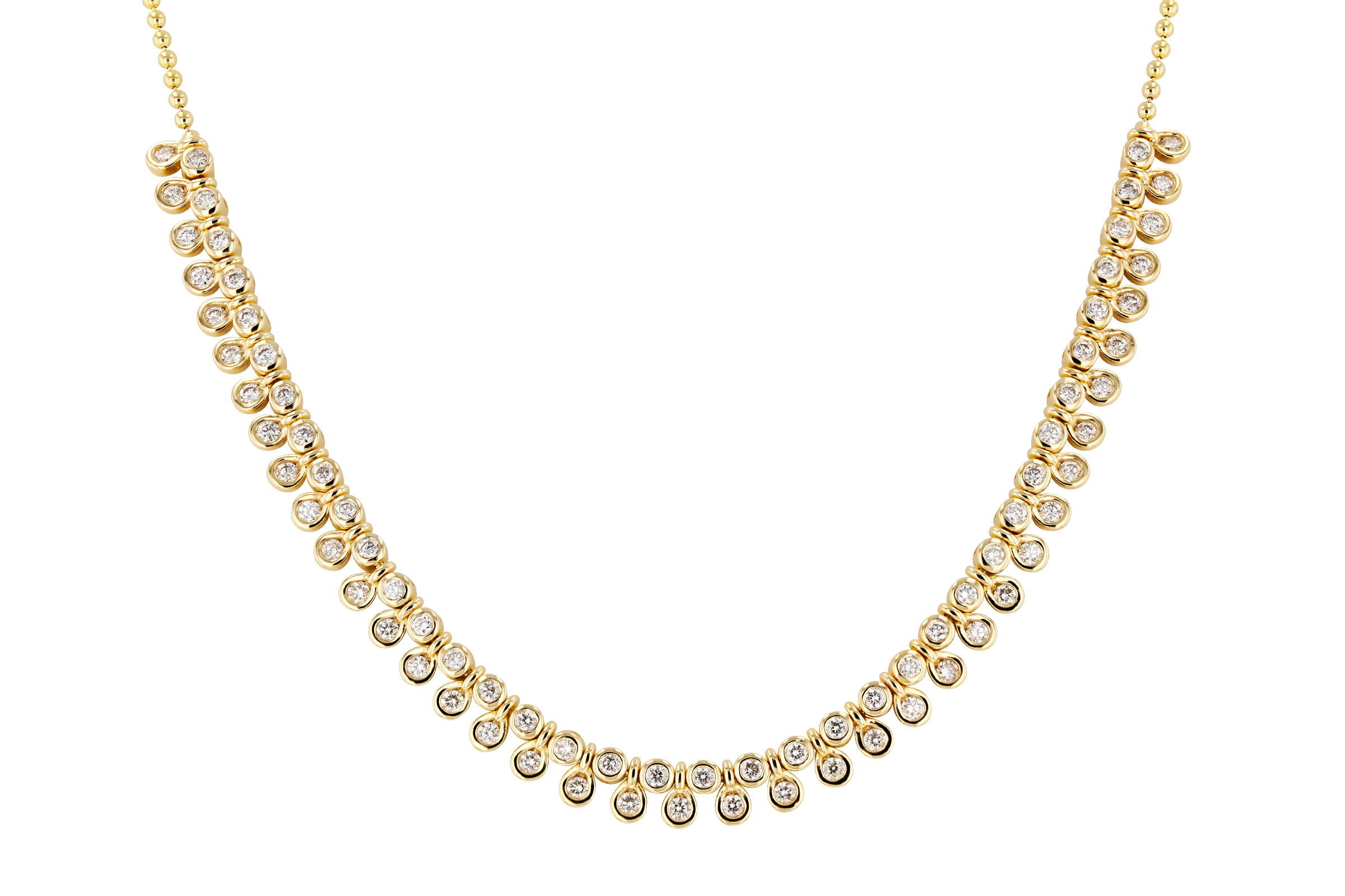 14K Yellow Gold Diamond Necklace