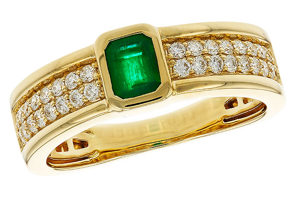 14K Yellow Gold Emerald Ring