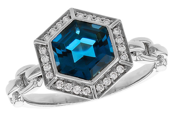 14K White Gold Topaz Ring