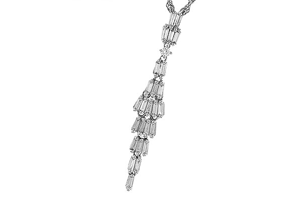14K White Gold Diamond Necklace