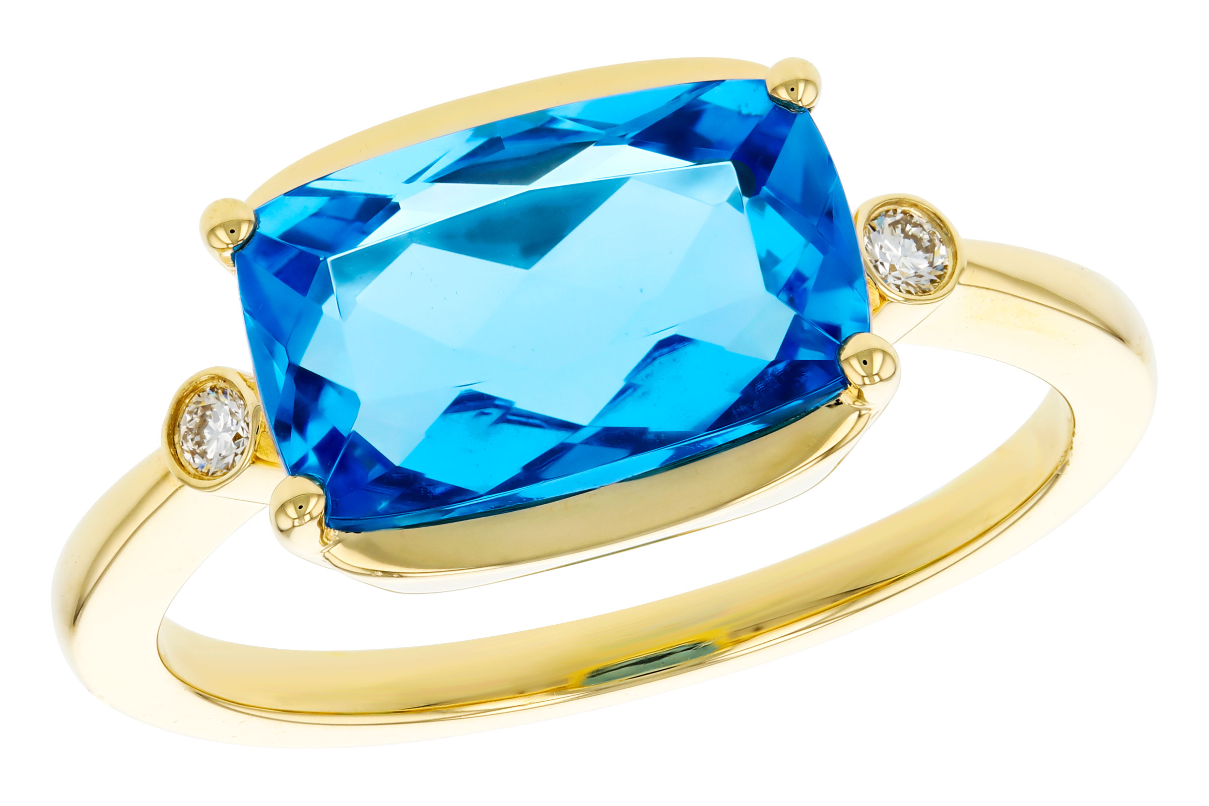 14K Yellow Gold Topaz Ring