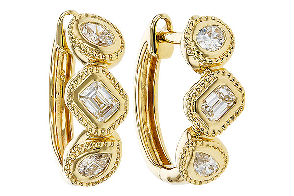 14K Yellow Gold Diamond Earrings