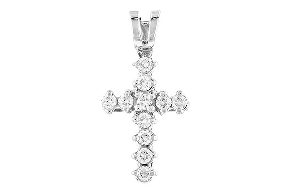 14K White Gold Diamond Pendant