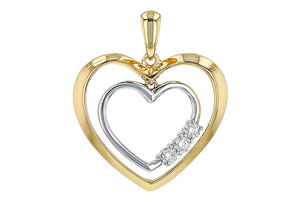 14K Two-Tone Diamond Pendant