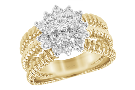 14K Yellow Gold Diamond Ring