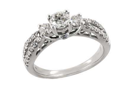 14K White Gold Diamond Ring