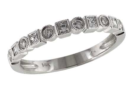 14K White Gold Diamond Anniversary Band