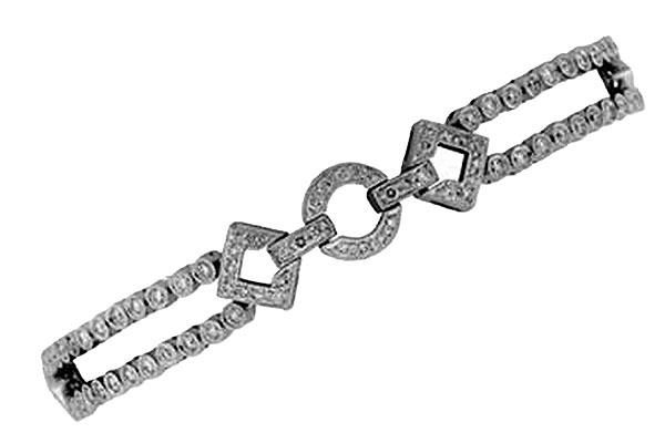 14K White Gold Diamond Bracelet