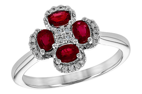 14K White Gold Ruby Ring