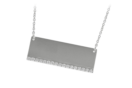 14K White Gold Diamond Necklace