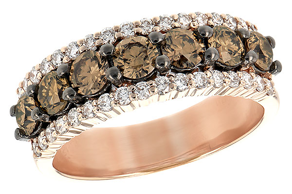 14K Rose Gold Diamond Anniversary Band