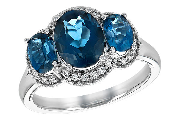 14K White Gold Topaz Ring