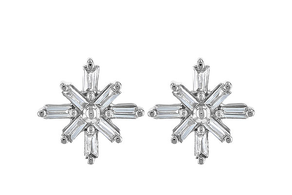 14K White Gold Diamond Earrings