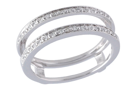 14K White Gold Diamond Ring Enhancer