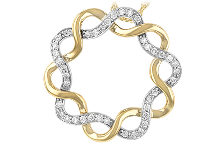 14K Two-Tone Diamond Necklace