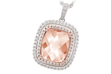 14K Two-Tone Morganite Necklace