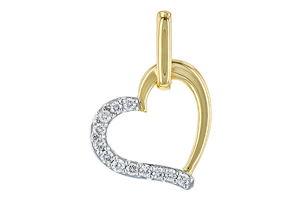 14K Yellow Gold Diamond Pendant