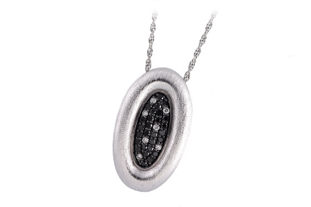 14K White Gold Diamond Necklace